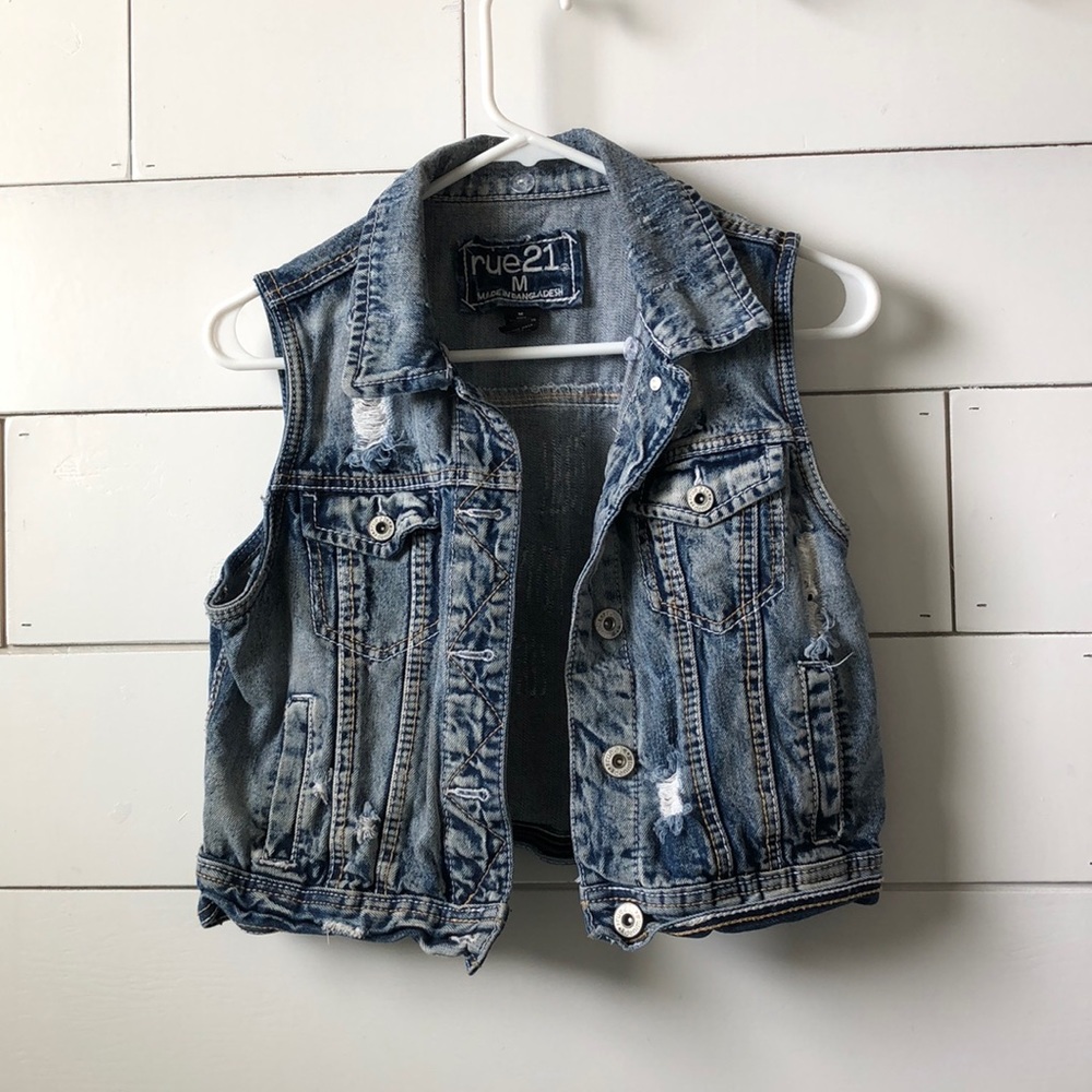 Distressed Jean jacket